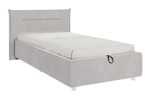 Кровать с подъемным механизмом Альба 90х200 см (галька (велюр))