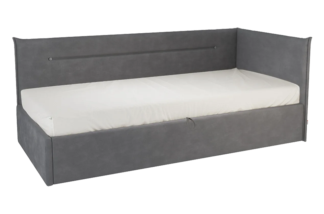 Кровать с подъемным механизмом Альба (Тахта) 90х200 см (графит (велюр))