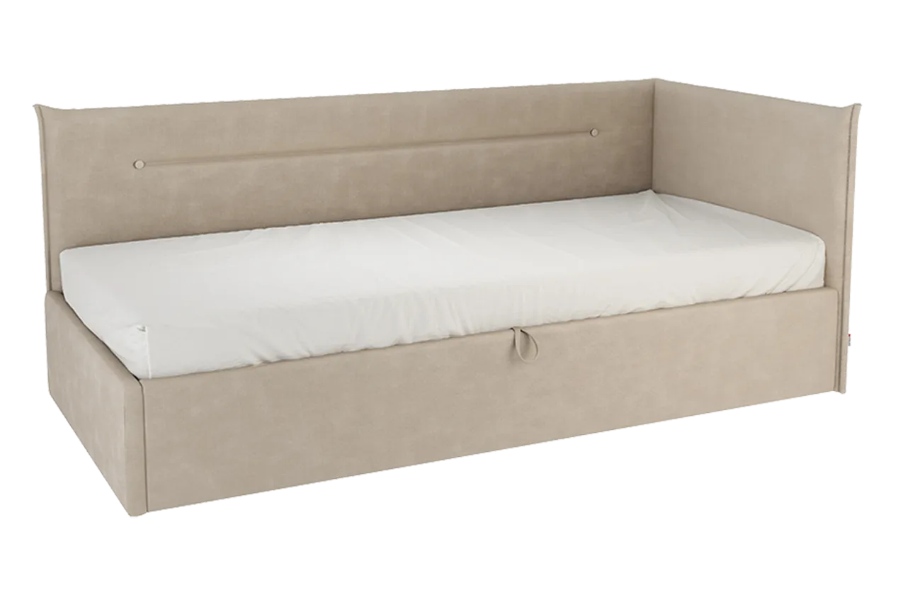 Кровать с подъемным механизмом Альба (Тахта) 90х200 см (капучино (велюр))