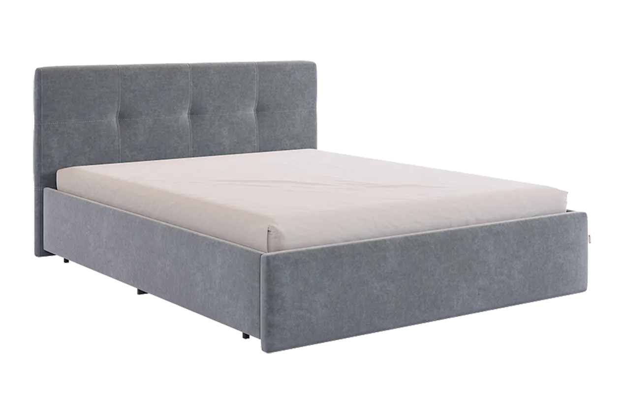 Кровать с основанием Веста 160х200 см (графит (велюр))